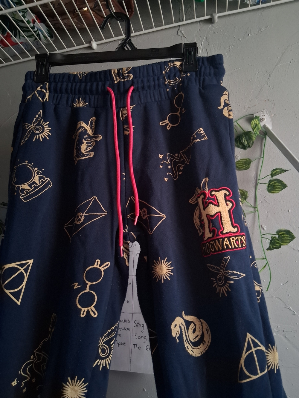 Kids Navy Blue Graphic Jogger Pants